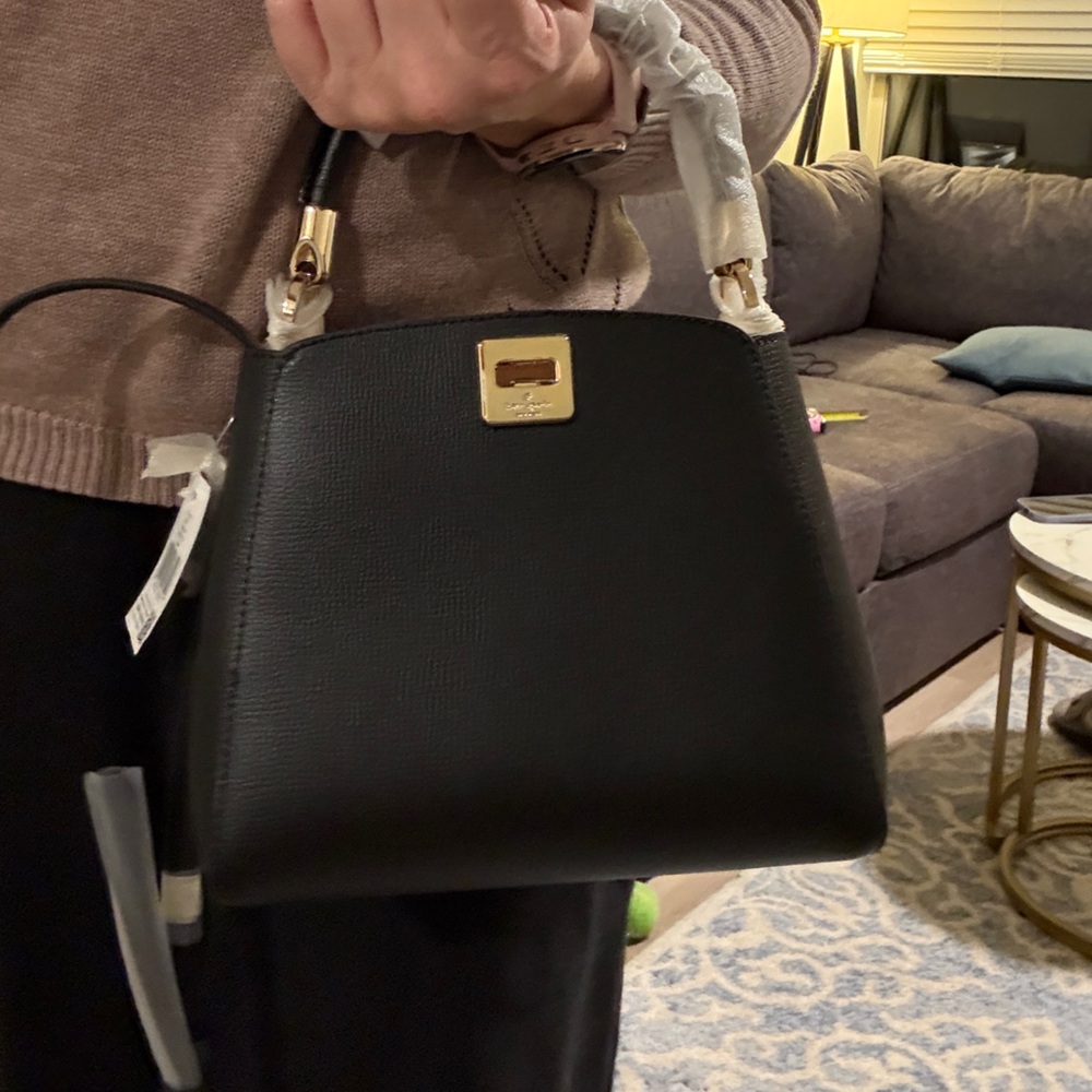 NWT - Kate Spade Black Top Handle Satchel leather purse - Picture 8 of 10